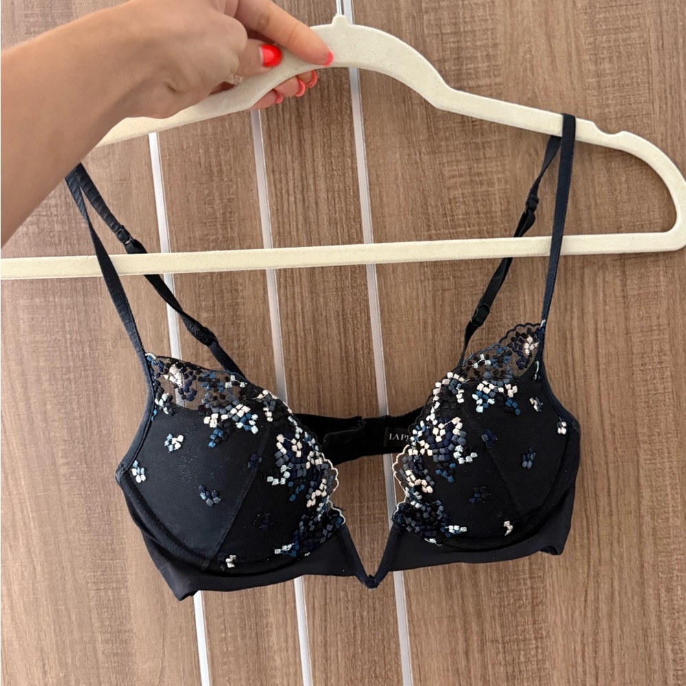 La Perla Black Sequin Embellished Bra